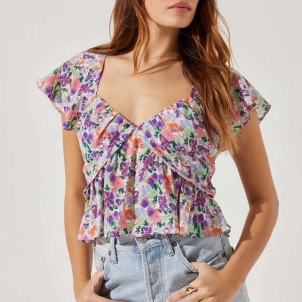 Astr The Label Multicolor Floral Blouse